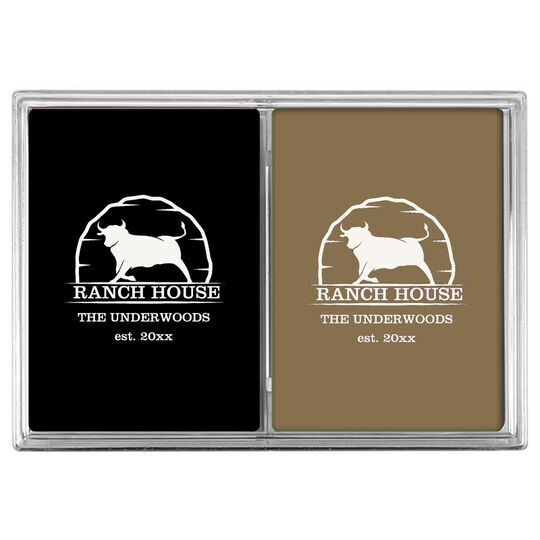Bull Ranch House Double Deck Playing Cards